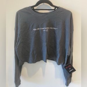 F21 Long Sleeve Cropped Tee (L)